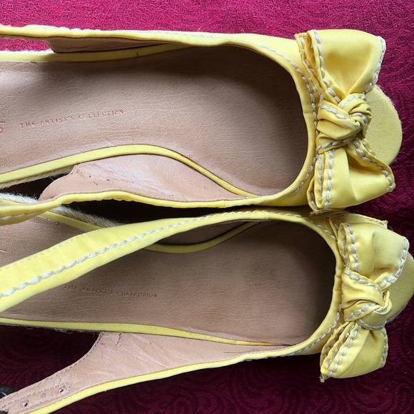 EUC Yellow Espadrilles- Franco Sarto Artists Collection- size 11M - Picture 4 of 5